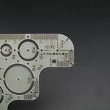 Kyoshin Elle Japan Leathercraft Corner and Circle Stencil for Cutting Rounded Corners ruler