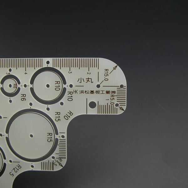 Kyoshin Elle Japan Leathercraft Corner and Circle Stencil for Cutting Rounded Corners ruler