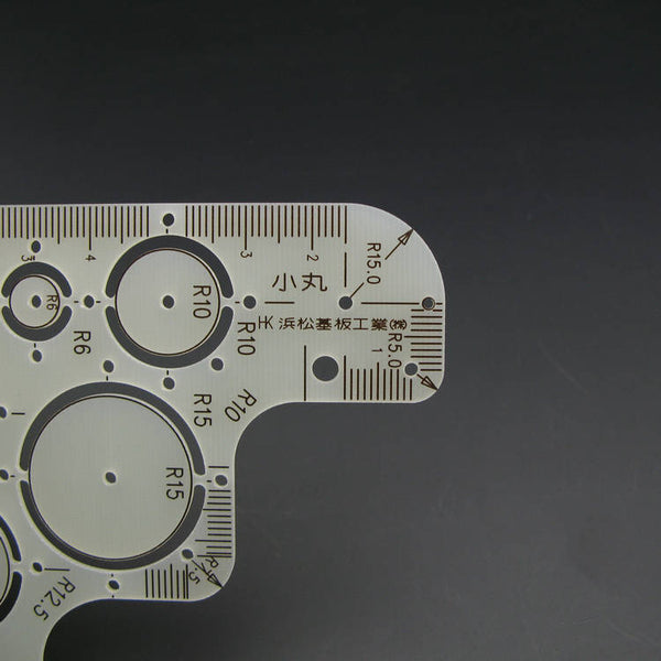 Leather Working Tools Kyoshin Elle Japan Leathercraft Corner and Circle Stencil for Cutting Rounded Corners ruler - LeatherMob