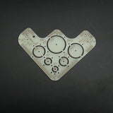 Kyoshin Elle Japan Leathercraft Corner and Circle Stencil for Cutting Rounded Corners ruler