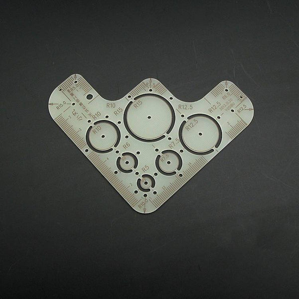 Kyoshin Elle Japan Leathercraft Corner and Circle Stencil for Cutting Rounded Corners ruler