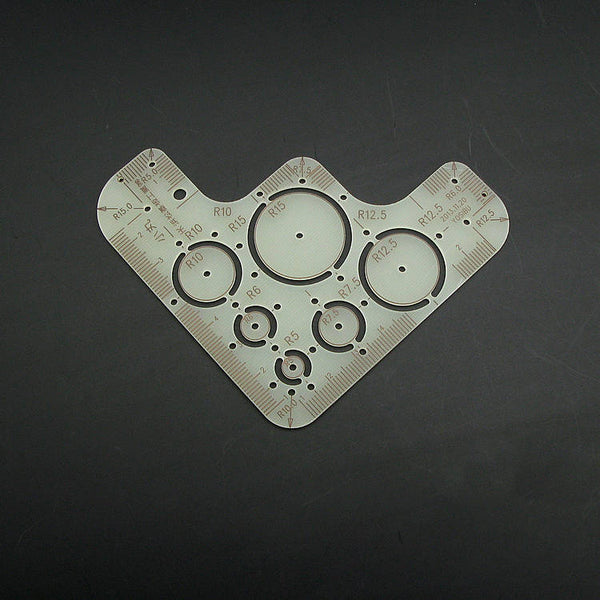 Leather Working Tools Kyoshin Elle Japan Leathercraft Corner and Circle Stencil for Cutting Rounded Corners ruler - LeatherMob