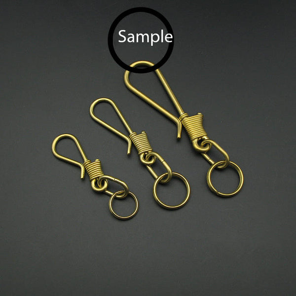 Leather Working Tools Kyoshin Elle Japan Leathercraft Hardware Coil Brass Hook S/M/L for Leather Leathermob - LeatherMob