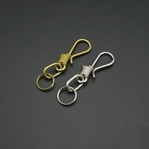 Kyoshin Elle Japan Leathercraft Hardware Coil Brass Hook S/M/L for Leather Leathermob