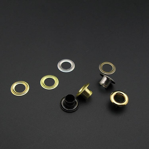 9mm Metal Eyelets Black Finish Grommets With Washers Silver Plated Metal Leathercraft Craft Hardware