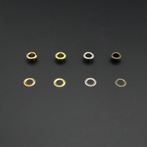 Leather Working Tools 9mm Metal Eyelets Black Finish Grommets With Washers Silver Plated Metal Leathercraft Craft Hardware - LeatherMob