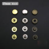 15mmx5.5mm HASI Line Snaps Head Diameter Ring Rivet Studs Accessories Japan Seiwa Leathercraft