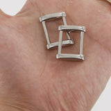 Leather Working Tools 18mm Rectangular Ring Solid Square Ring Strap Buckle Strap Connector High End Leathercraft Leather - LeatherMob