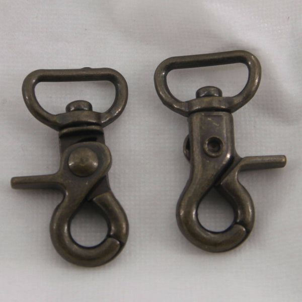 Leather Working Tools 18mm Swivel Trigger Spring Snaps Clips Hook Eye Round Japan LeatherMob Leathercraft Leather - LeatherMob