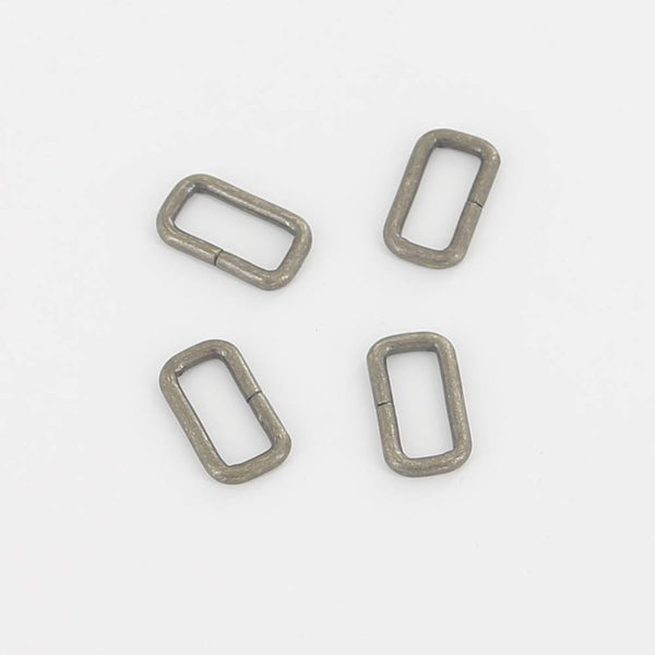 15mm Rectangular Wire Loops Rings Purse Handbag Hardware LeatherMob Leathercraft Leather
