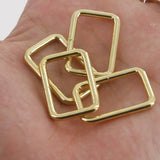 25mm Rectangular Wire Loops Rings Purse Handbag Hardware LeatherMob Leathercraft Leather