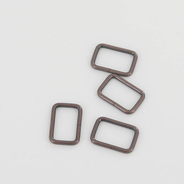 25mm Rectangular Wire Loops Rings Purse Handbag Hardware LeatherMob Leathercraft Leather