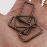 Leather Working Tools 30mm Rectangular Wire Loops Rings Silver Finish Purse Handbag Hardware Leathercraft Leather - LeatherMob