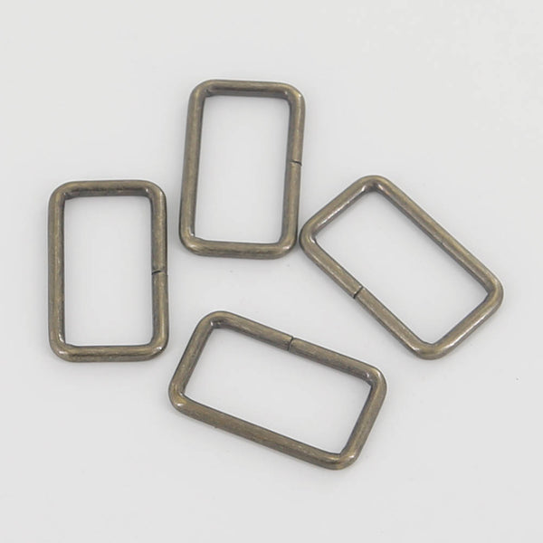 Leather Working Tools 30mm Rectangular Wire Loops Rings Silver Finish Purse Handbag Hardware Leathercraft Leather - LeatherMob