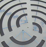 JAPAN Uzumaru Scale Curve Ruler Oval Shaped cutting drawing KYOSHIN ELLE Leather