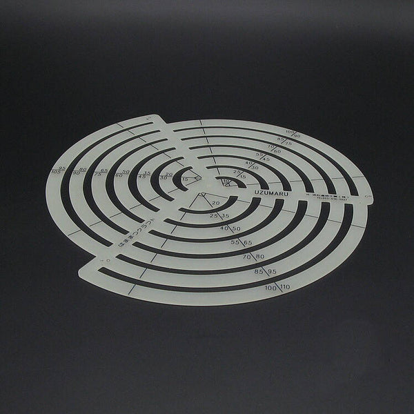 Leather Working Tools JAPAN Uzumaru Scale Curve Ruler Oval Shaped cutting drawing KYOSHIN ELLE Leather - LeatherMob