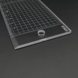 Japan Kyoshin Elle Plastic Square Ruler Gauge with Metal Cutting Edge Leather Crafting Sewing