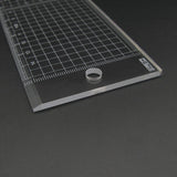 Leather Working Tools Japan Kyoshin Elle Plastic Square Ruler Gauge with Metal Cutting Edge Leather Crafting Sewing - LeatherMob