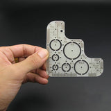 Kyoshin Elle Japan Leathercraft Corner and Circle Stencil for Cutting Rounded Corners ruler