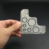 Leather Working Tools Kyoshin Elle Japan Leathercraft Corner and Circle Stencil for Cutting Rounded Corners ruler - LeatherMob