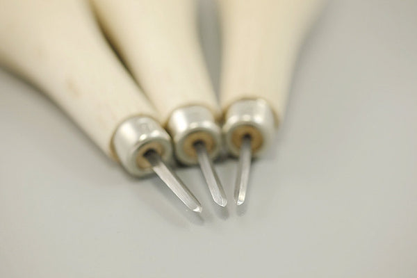 Leather Working Tools Stitching Awl for Sewing Leather Diamond Point Japn LeatherMob Seiwa Leathercraft - LeatherMob