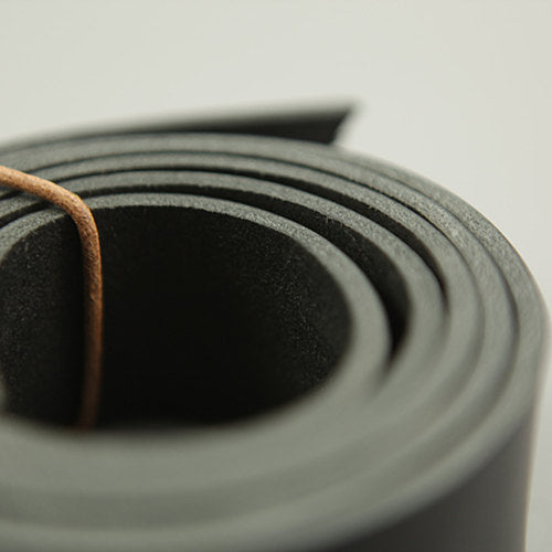 Leather Working Tools Japan Vegetable Tanned Black Leather Strap Raw Cut Cowhide LeatherMob Leathercraft Belt - LeatherMob