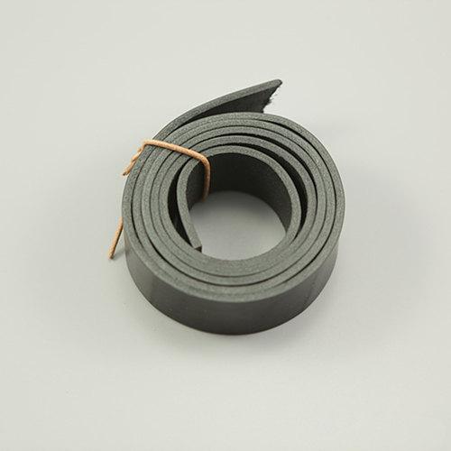 Japan Vegetable Tanned Black Leather Strap Raw Cut Cowhide LeatherMob Leathercraft Belt