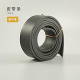 Japan Vegetable Tanned Black Leather Strap Raw Cut Cowhide LeatherMob Leathercraft Belt