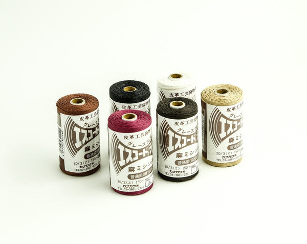 Flaxen Linen Ramie Thread 20 / 3 x 150m Hand Sewing LeatherMob Leathercraft Craft Tool