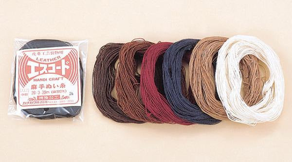 Leather Working Tools Medium Fine Ramie Thread 30m 3 Ply Twisted Sewing Japan Leathercraft Leather Craft Tool Cords - LeatherMob