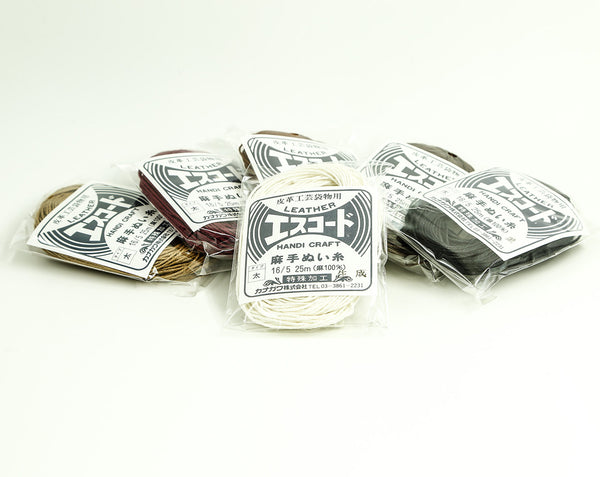 Leather Working Tools Thick Fine Ramie Thread 25m 5 Ply Twisted Sewing Japan Leathercraft Leather Craft Cords - LeatherMob