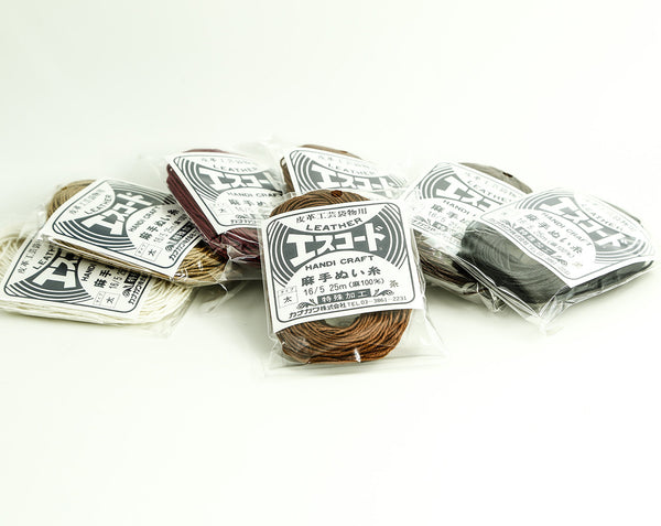 Leather Working Tools Thick Fine Ramie Thread 25m 5 Ply Twisted Sewing Japan Leathercraft Leather Craft Cords - LeatherMob