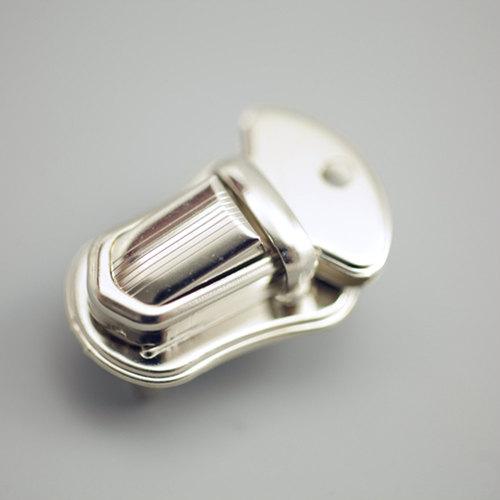 Tongue Lock Push Catch Lock Purse Nickel Japan Seiwa LeatherMob Leathercraft Leather Hardware