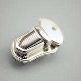 Leather Working Tools Tongue Lock Push Catch Lock Purse Nickel Japan Seiwa LeatherMob Leathercraft Leather Hardware - LeatherMob