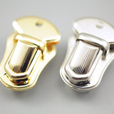 Leather Working Tools Tongue Lock Push Catch Lock Purse Nickel Japan Seiwa LeatherMob Leathercraft Leather Hardware - LeatherMob