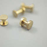 Leather Working Tools 10mm Screw Post Brass Solid Japan Seiwa LeatherMob Leathercraft Leather Hardware - LeatherMob