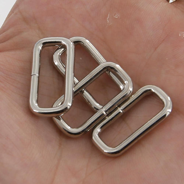 21mm Rectangular Wire Loops Rings Purse Handbag Hardware LeatherMob Leathercraft Leather