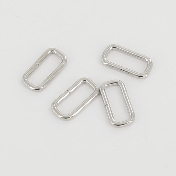 21mm Rectangular Wire Loops Rings Purse Handbag Hardware LeatherMob Leathercraft Leather