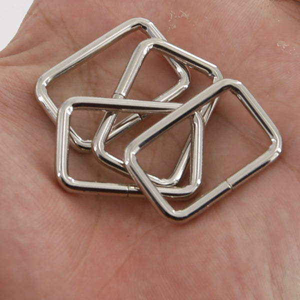 Leather Working Tools 25mm Rectangular Wire Loops Rings Purse Handbag Hardware LeatherMob Leathercraft Leather - LeatherMob