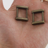 Leather Working Tools 18mm Rectangular Ring Solid Square Ring Strap Buckle Strap Connector High End Leathercraft Leather - LeatherMob