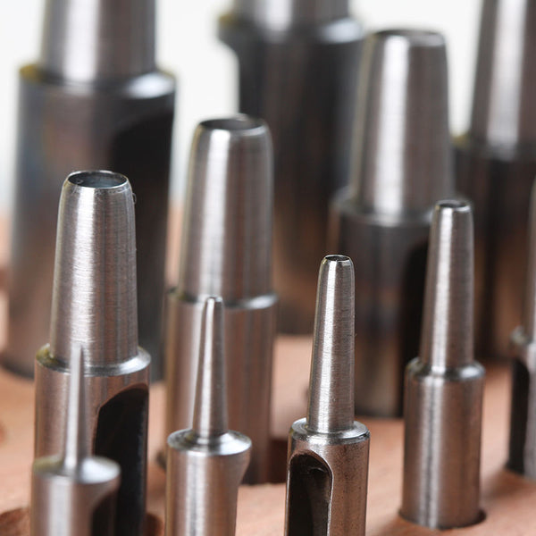 Leather Working Tools SPC Leather Round Steel Puncher Hole Thick Cut Punch Hollow Leathercraft - LeatherMob