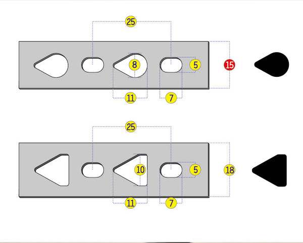 Leather Belt Punching Hole Positioning Ruler