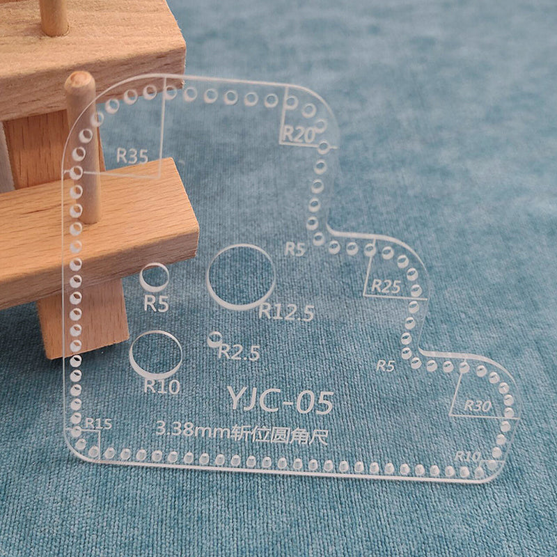 Acrylic Curved Corner & Circle Stencil Ruler – LeatherMob