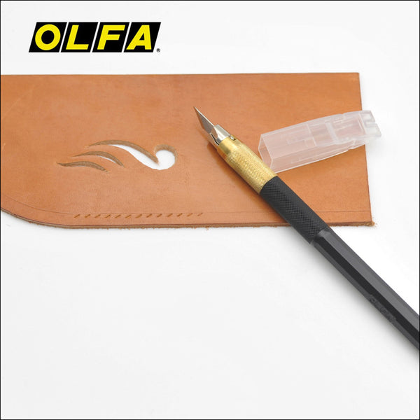 Leather Working Tools Olfa Design Knife 216B drawer cutter curved JAPAN leather tools leathermob - LeatherMob
