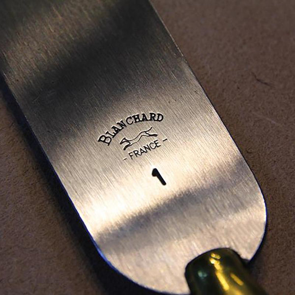 Vergez Blanchard Skiving Knife Rounded Curved Blade Sharpen Edge Leather France