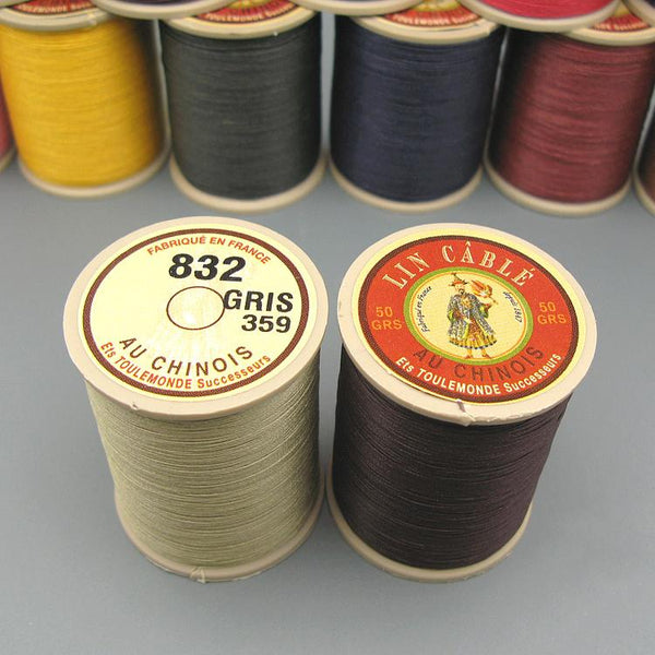 Sajou Fil Au Chinois Waxed Cable Linen Threads Size 832 -50g Spool Cable Linen Cord Corded Waxed Lin