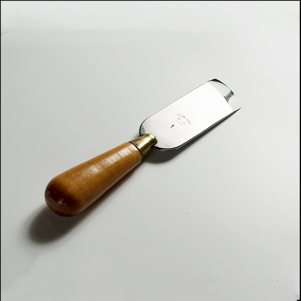 Leather Working Tools Vergez Blanchard Skiving Knife Rounded Curved Blade Sharpen Edge Leather France - LeatherMob