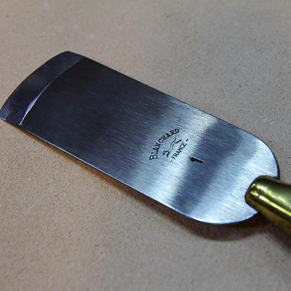 Vergez Blanchard Skiving Knife Rounded Curved Blade Sharpen Edge Leather France