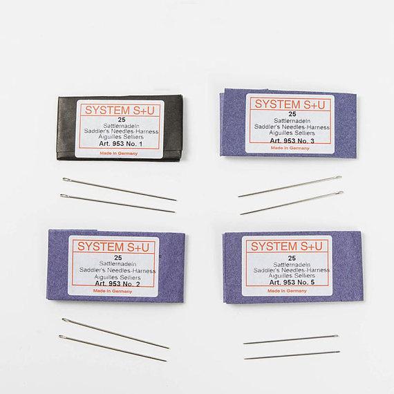 Leathermob Germany SYSTEM S+U Saddlers' Harness Needles /Leather Hand Sewing craft leathercraft Tool