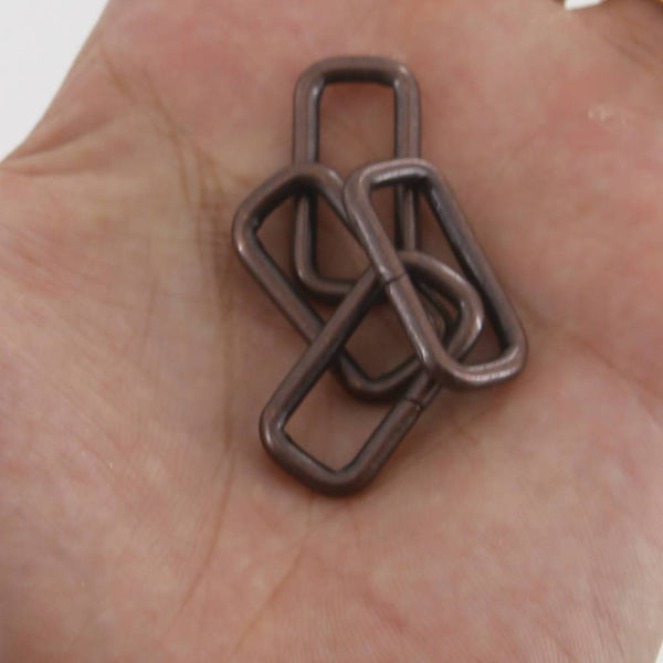 21mm Rectangular Wire Loops Rings Purse Handbag Hardware LeatherMob Leathercraft Leather